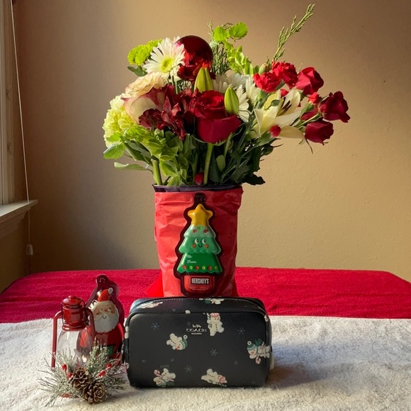 ☃️ COACH BOXY COSMETIC CASE WITH SNOWMAN PRINT ☃️ - Picture 4 of 16